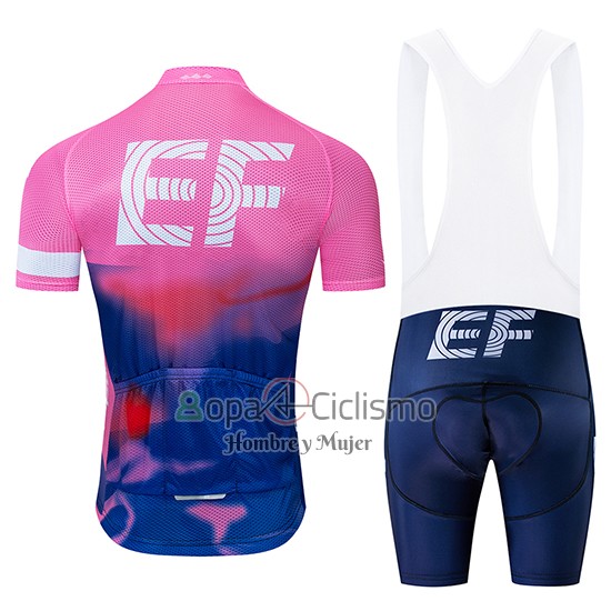 Ef Education First Ropa Ciclismo Culotte Corto 2019 Mangas Cortas Rosa Azul